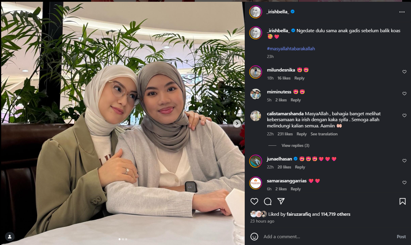 Irish Bella dan anak tirinya..